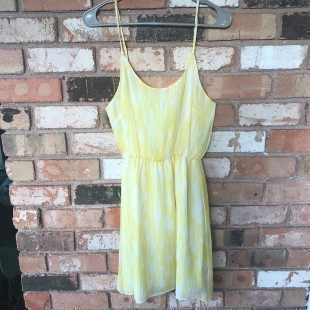 Alice + Olivia Silk Yellow & White Sundress